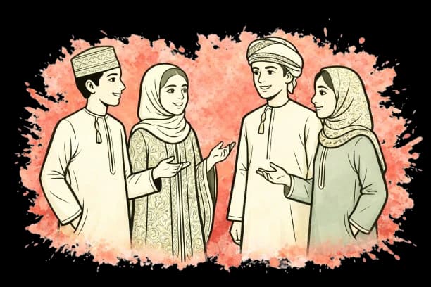 Omani people in conversation
