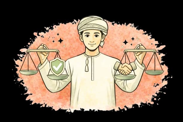 Balanced scales representing responsible AI